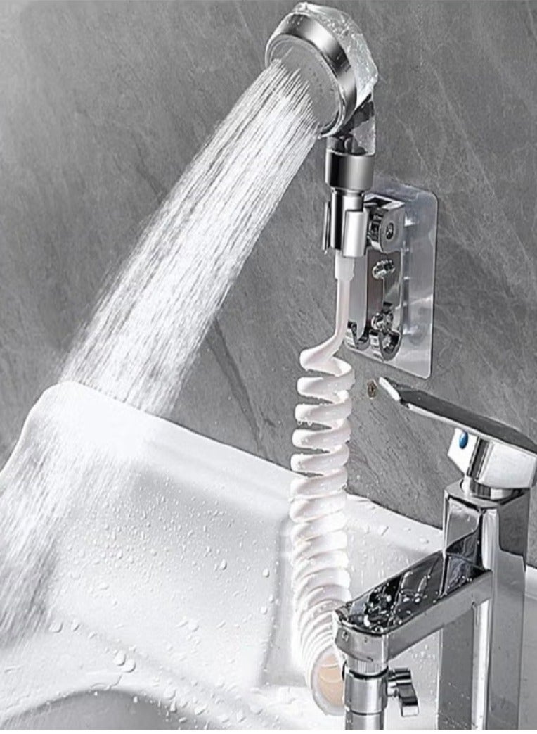 Shower Head Set - 2-in-1 Outdoor Bathroom and Kitchen Shower System with Filter and Extendable Hose - Image 1